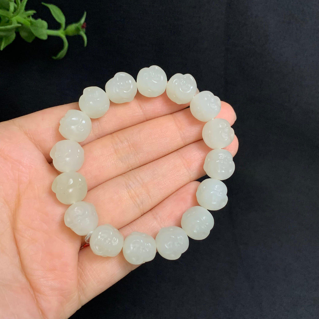 和田山料白玉佛头手串（37.0g）