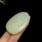 和田玉黄口观音挂件（33.8g）