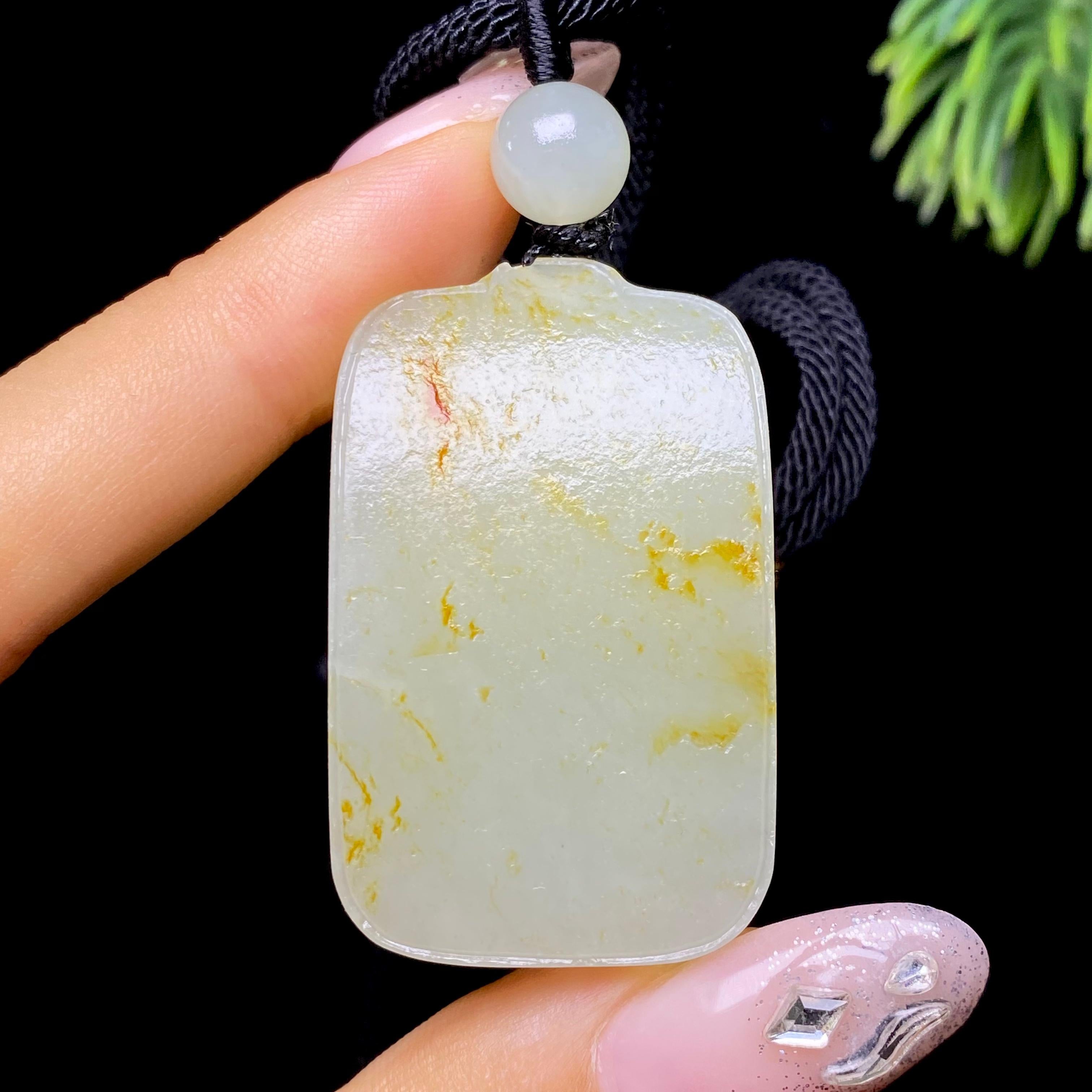 和田玉籽料无事牌（24.4g）