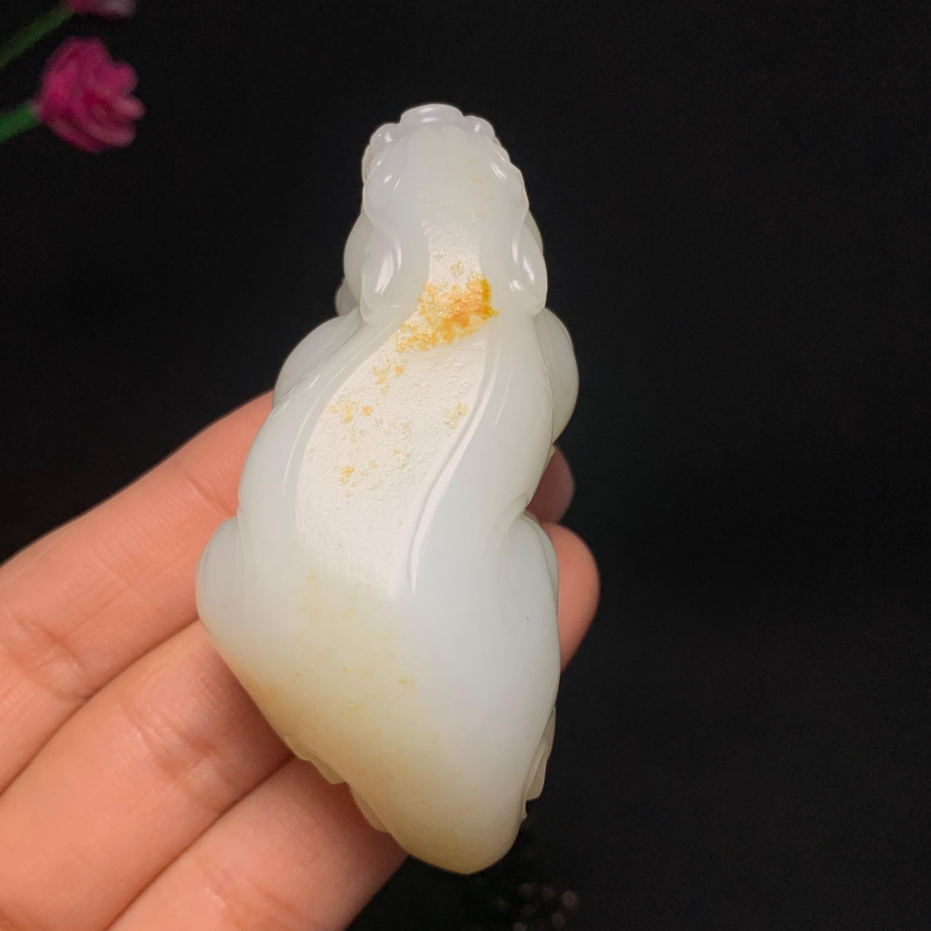 收藏级和田玉籽料独籽貔貅手把件（86.1g）