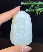 和田玉糖白羊脂玉大势至菩萨（45.3g）