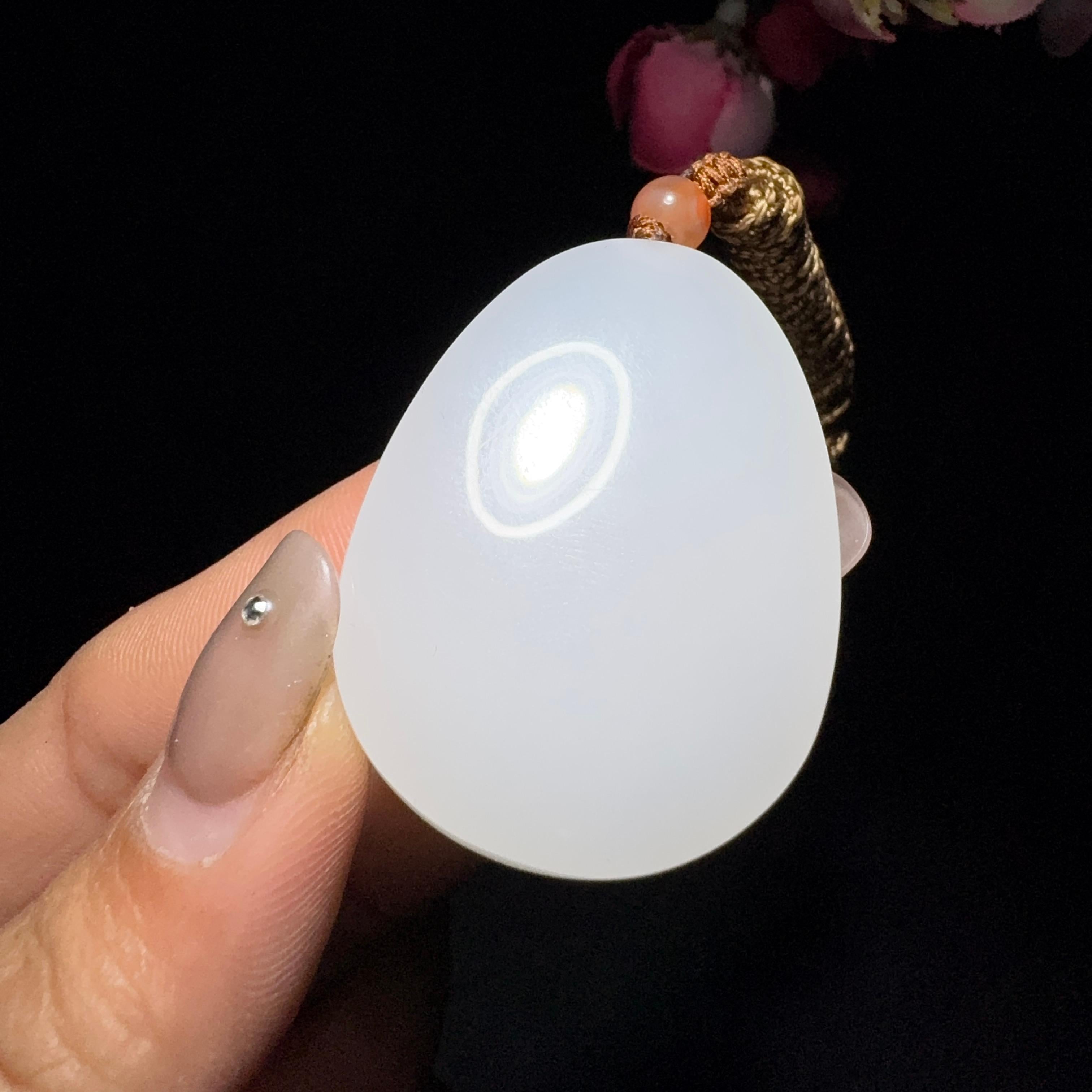 和田玉白玉平安无事牌（24.6g）