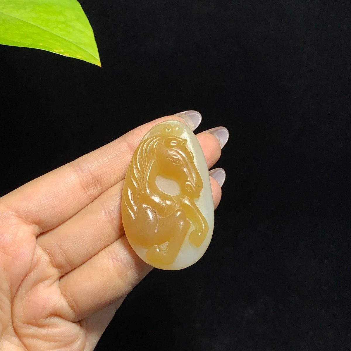 和田山料糖白玉无事牌挂件（60.0g）