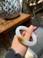 和田玉糖白手镯（65.51g）