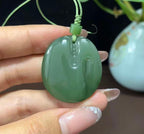 和田玉碧玉粉青双色悟道（18.3g）