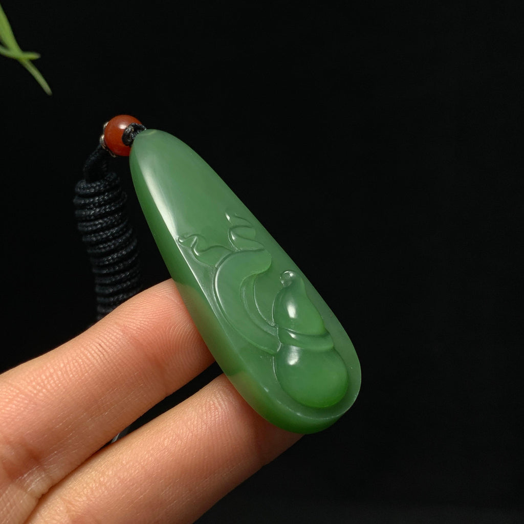 收藏级和田碧玉葫芦（20.0g）