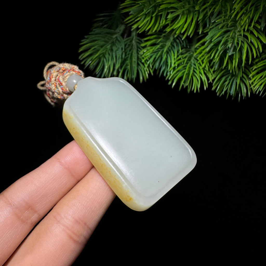 和田玉籽料撒金皮无事牌（62.5g）