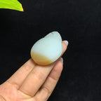 和田山料羊脂糖白玉无事牌圆牌挂件（39.3g）