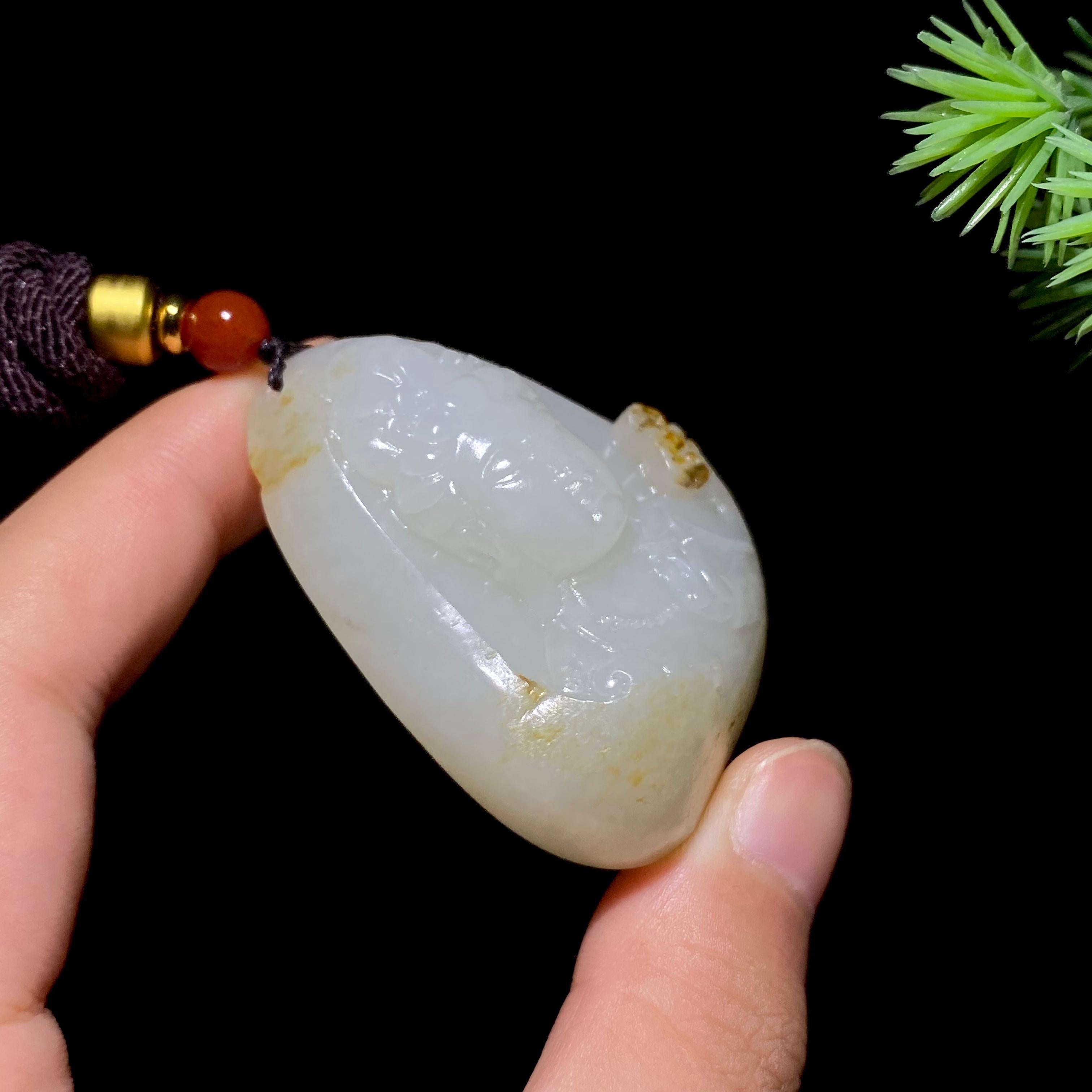 和田玉籽料观音（46.3g）