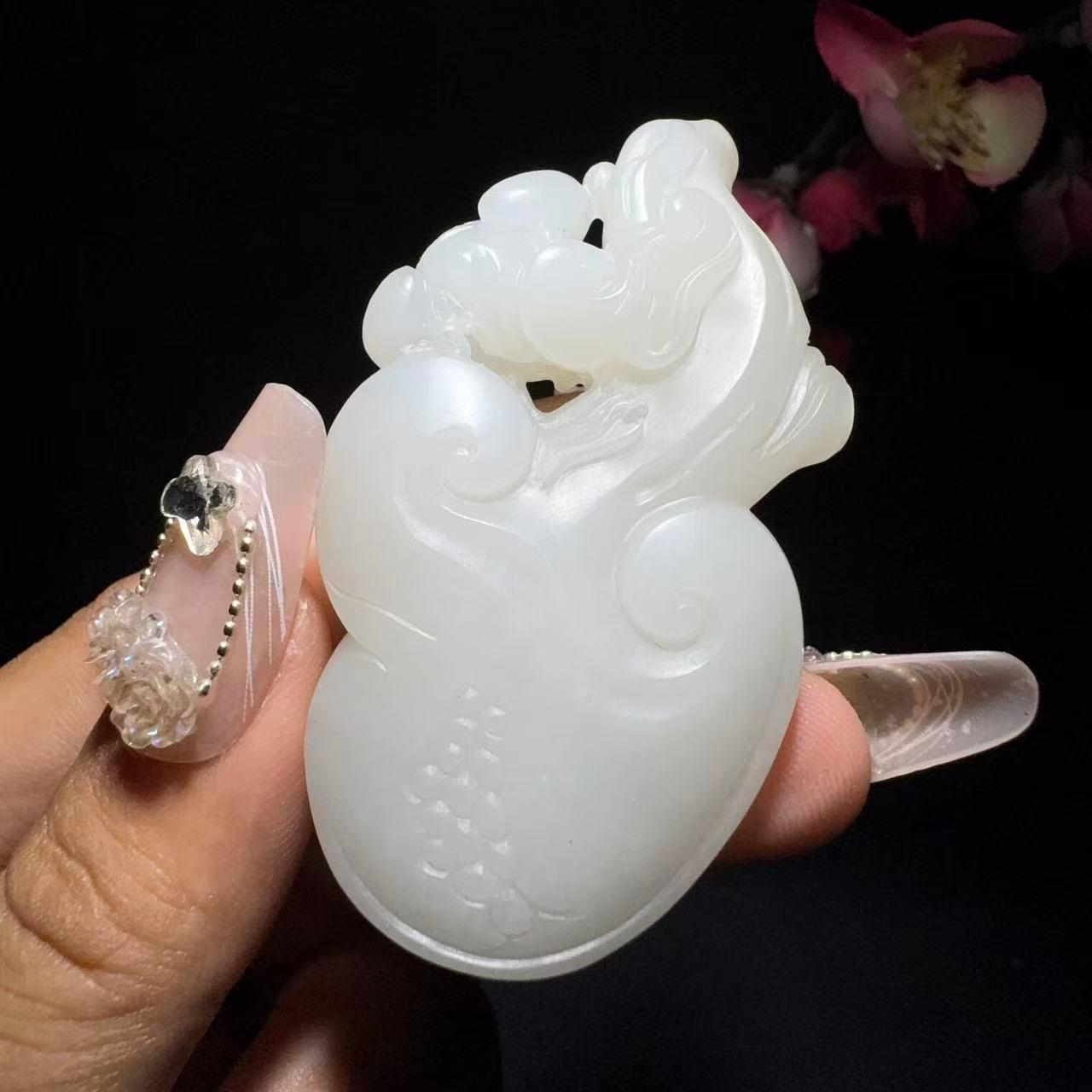 和田玉籽料挂件如意（39.5g）