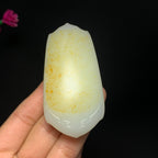 传世之宝和田玉籽料满洒金皮平安无事牌（76.5g）