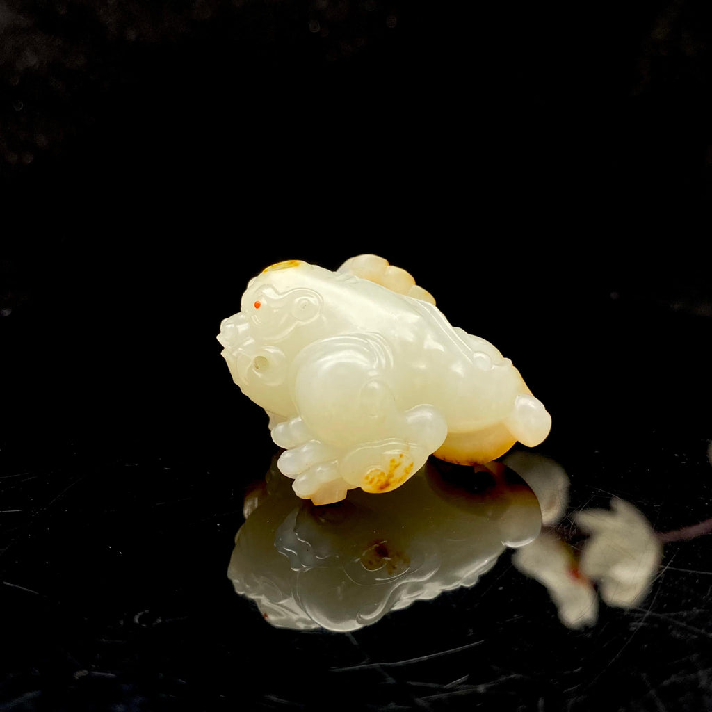 和田玉白玉籽料【三足金蟾】（35.2g）