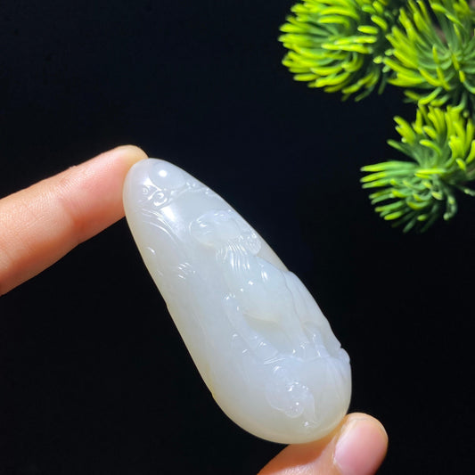 和田玉籽料羊挂件（47.0g）