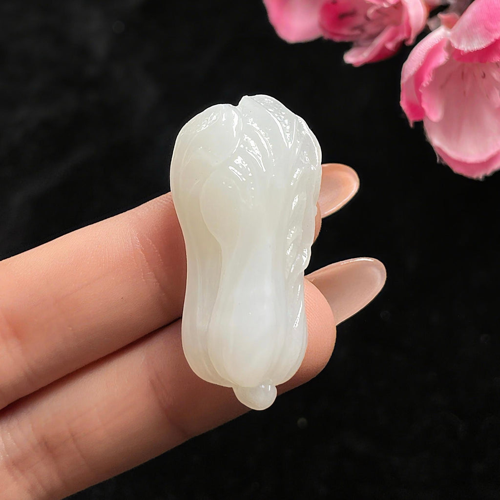 和田玉羊脂玉白菜挂件（13.0g）