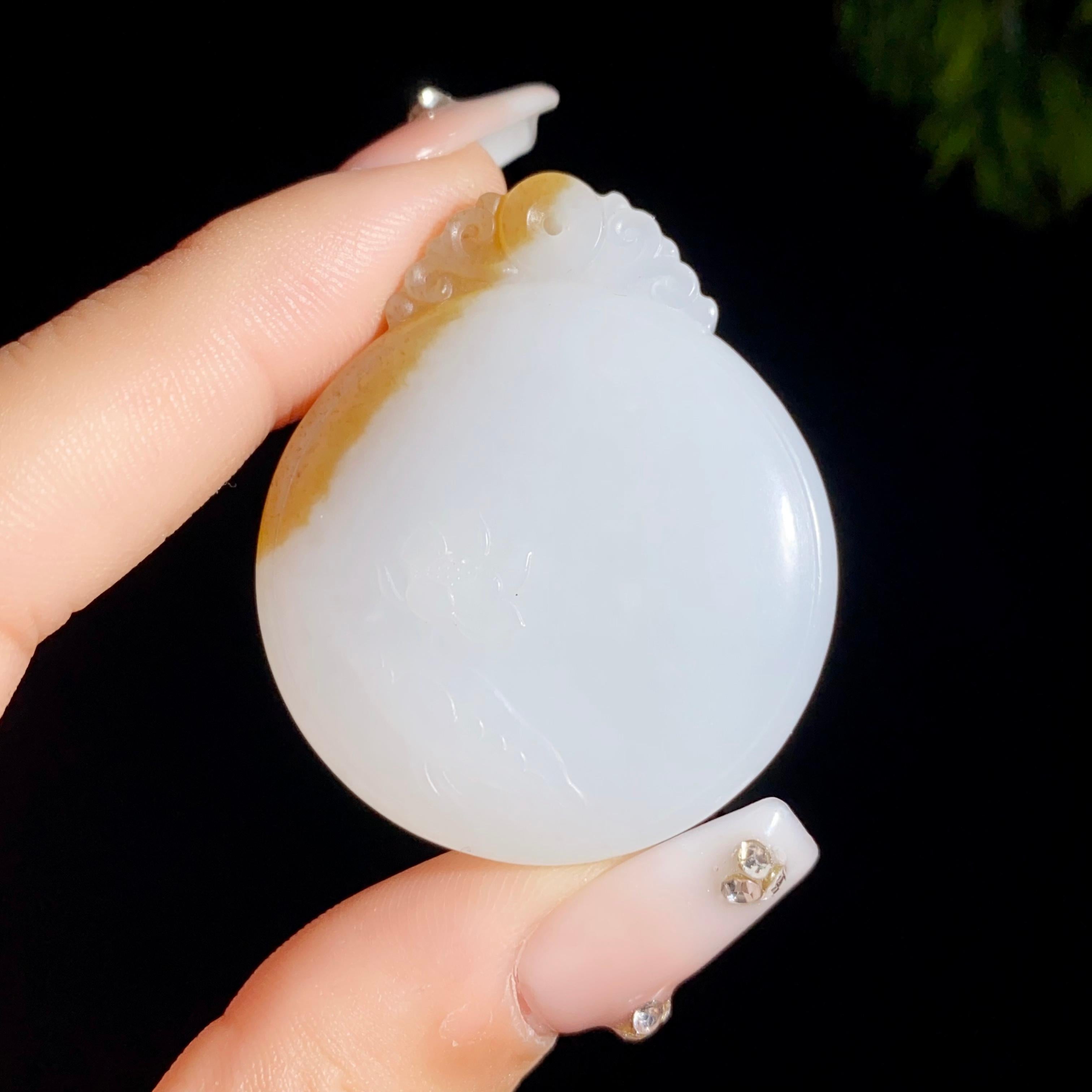 中国古美術品　清の時代　和田白玉 砡　童子如意　蘇工　53g 和田玉-白玉籽料【挂件】（17g） – 厚德载玉