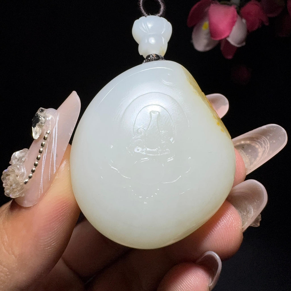 和田玉籽料观音挂件（42.1g）