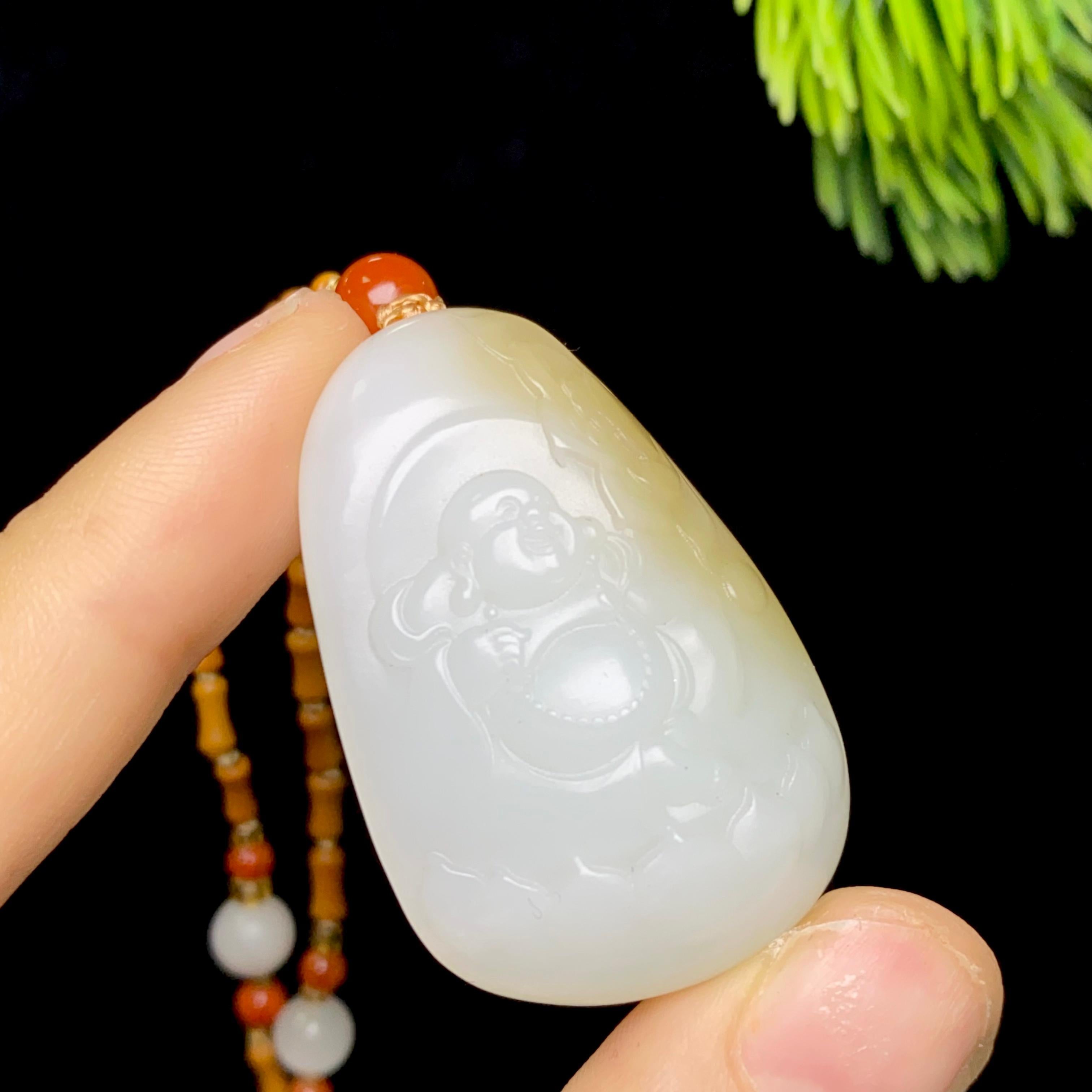 和田玉糖白佛公（22.4g）