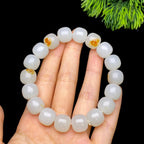 和田玉籽料老型珠手串（51.4g）