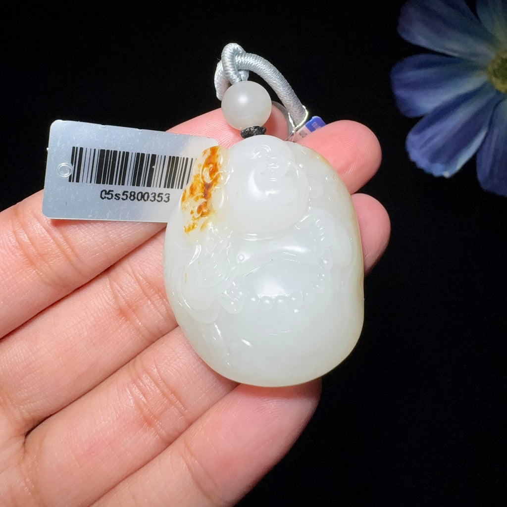 精品和田玉籽料挂件佛公（34.6g）