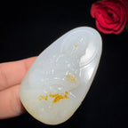 和田玉籽料羊脂白玉观音（85.1g）