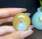 新疆和田玉且末糖白羊脂玉平安扣（24.7g）