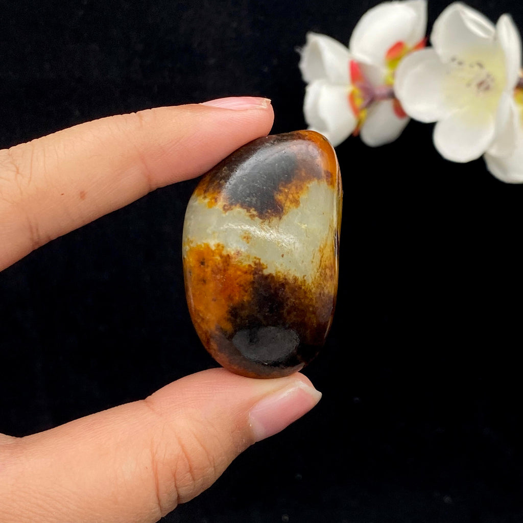 和田玉聚黑皮籽料挂件（39.4g）