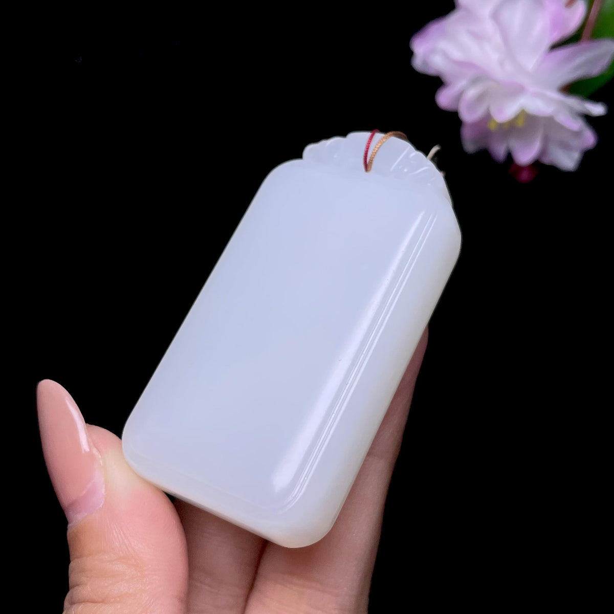 和田玉白玉无事牌（69.5g）