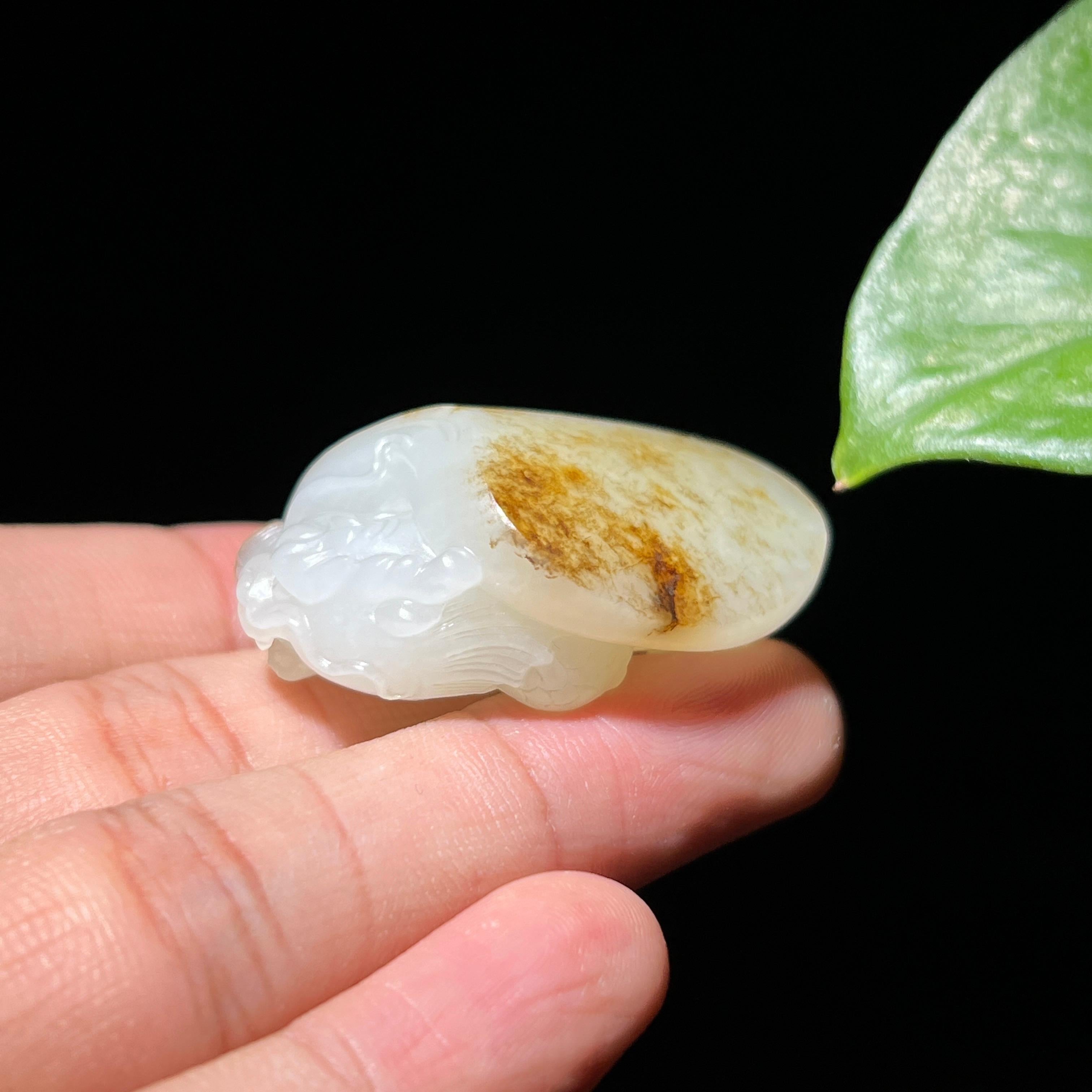 和田玉籽料红皮白肉龙龟挂件（29.4g）