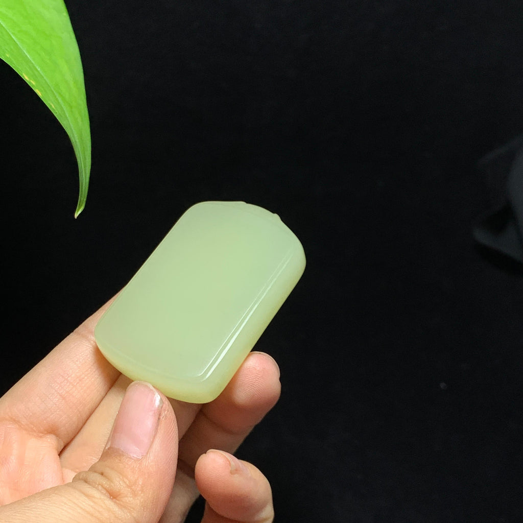 和田山料黄口无事牌挂件（44.4g）