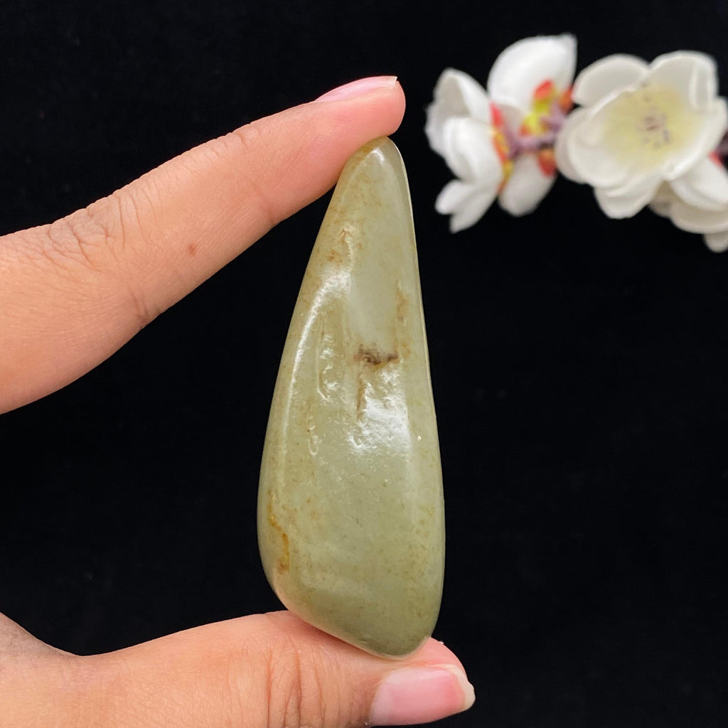 和田玉洒金皮籽料手把件（99.2g）