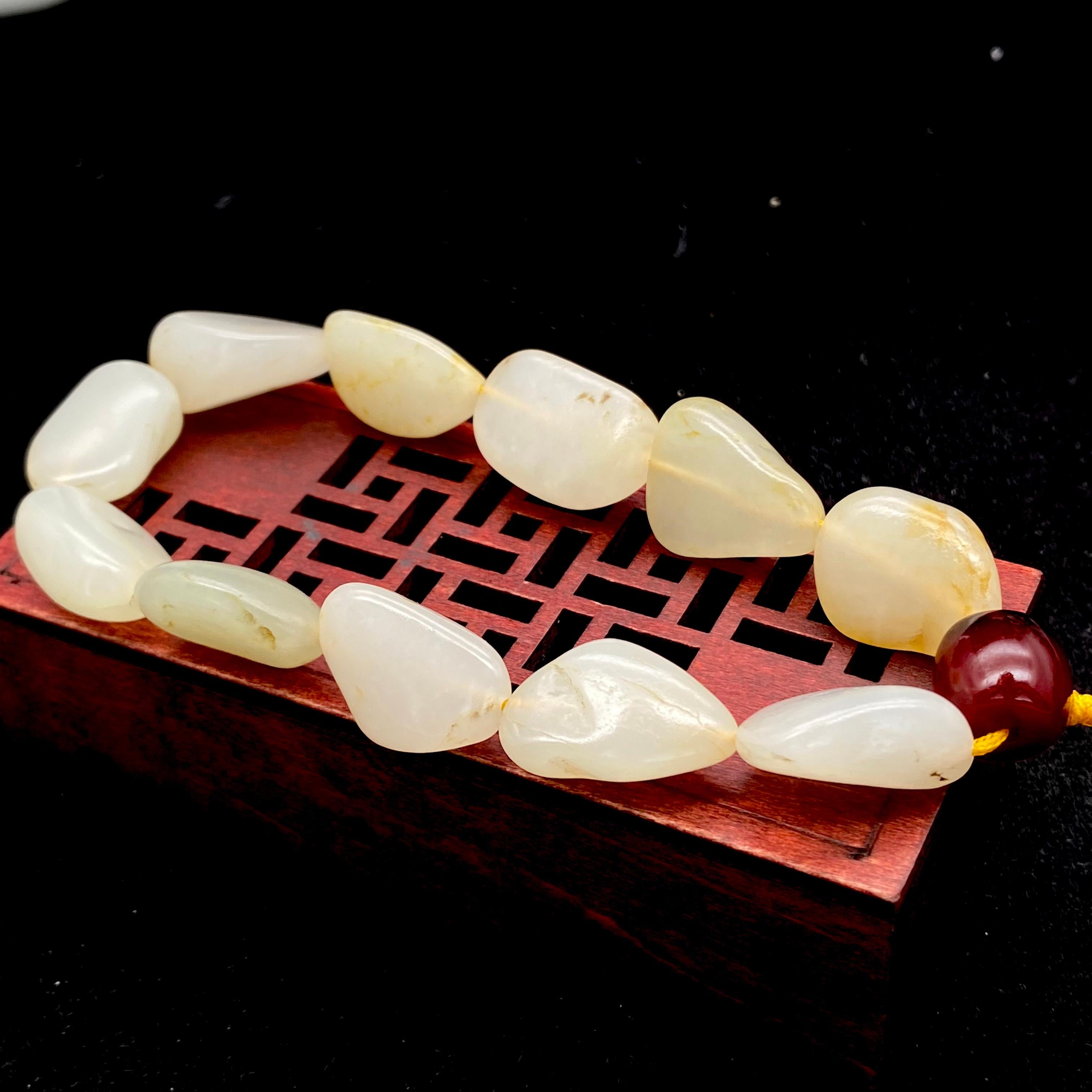 和田玉-白玉【精品手串】（42.4g）