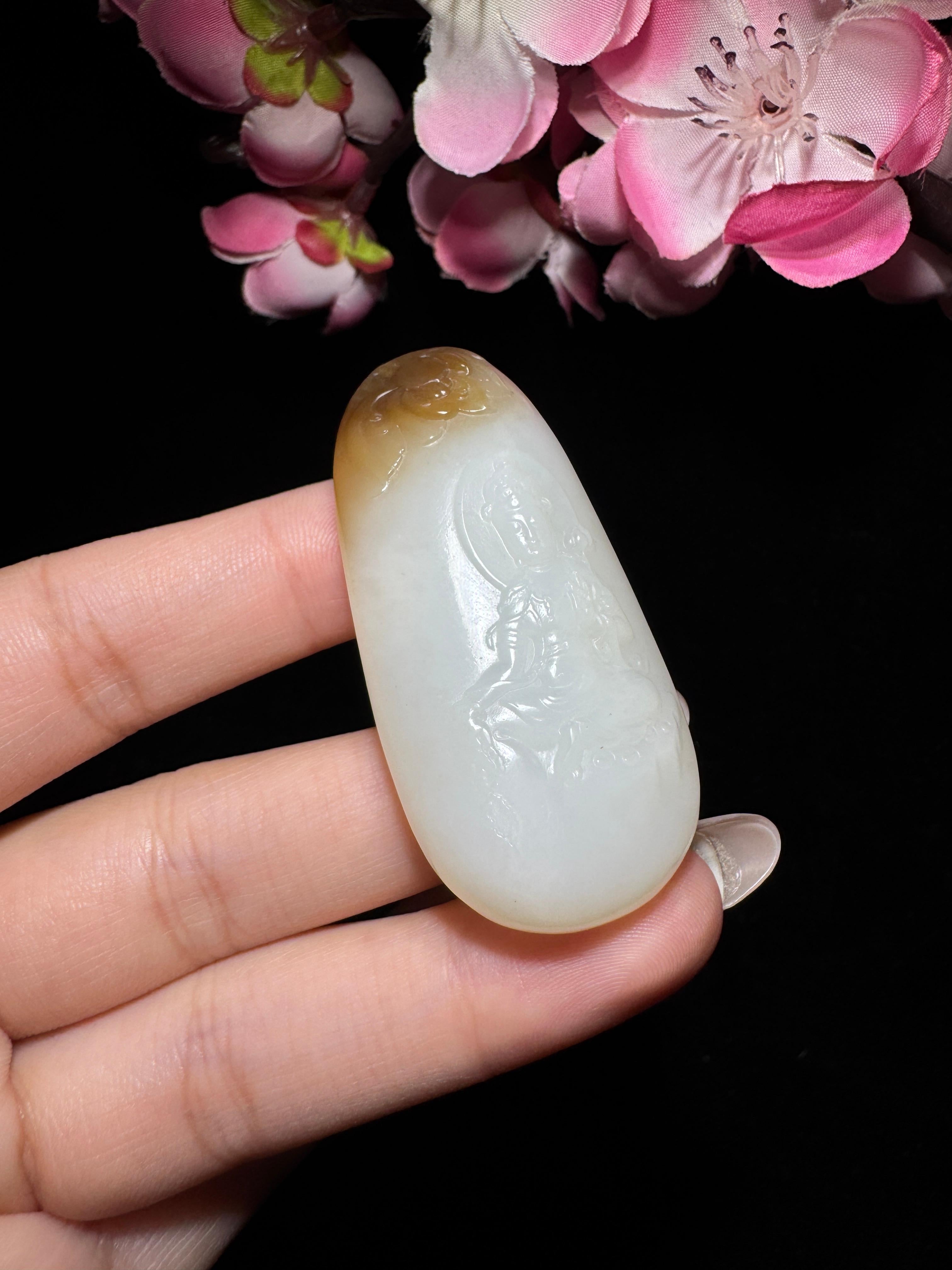 和田玉糖白玉佛公（29.7g）