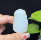 新疆和田玉且末料羊脂玉平安无事牌（37.2g）