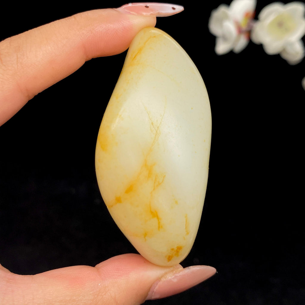和田玉洒金皮籽料手把件（114.8g）