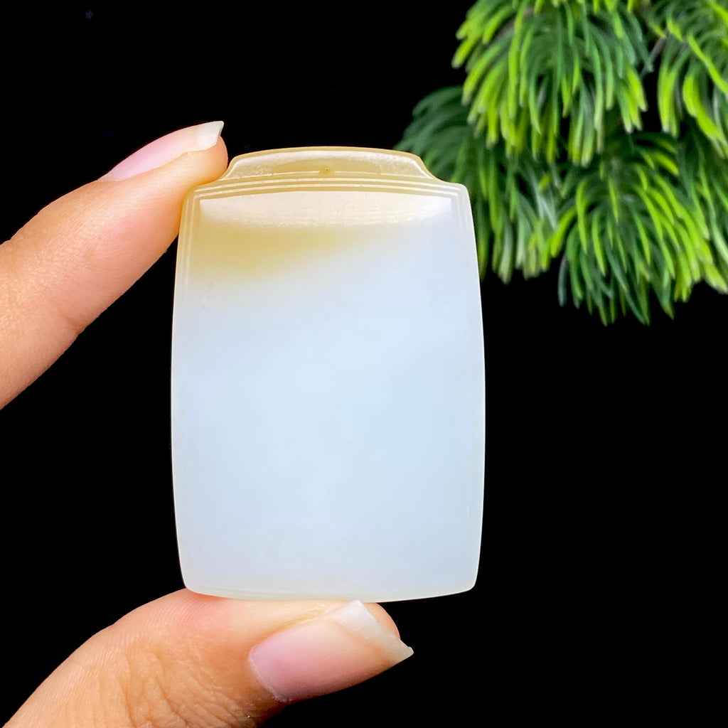 和田玉糖白无事牌（35.2g）