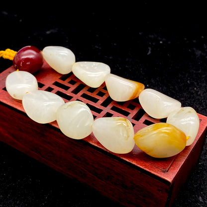 和田玉聚黄皮【精品手串】（46.1g）