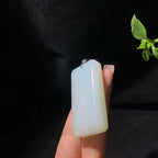 精品和田山料羊脂白玉无事牌（47.3g）