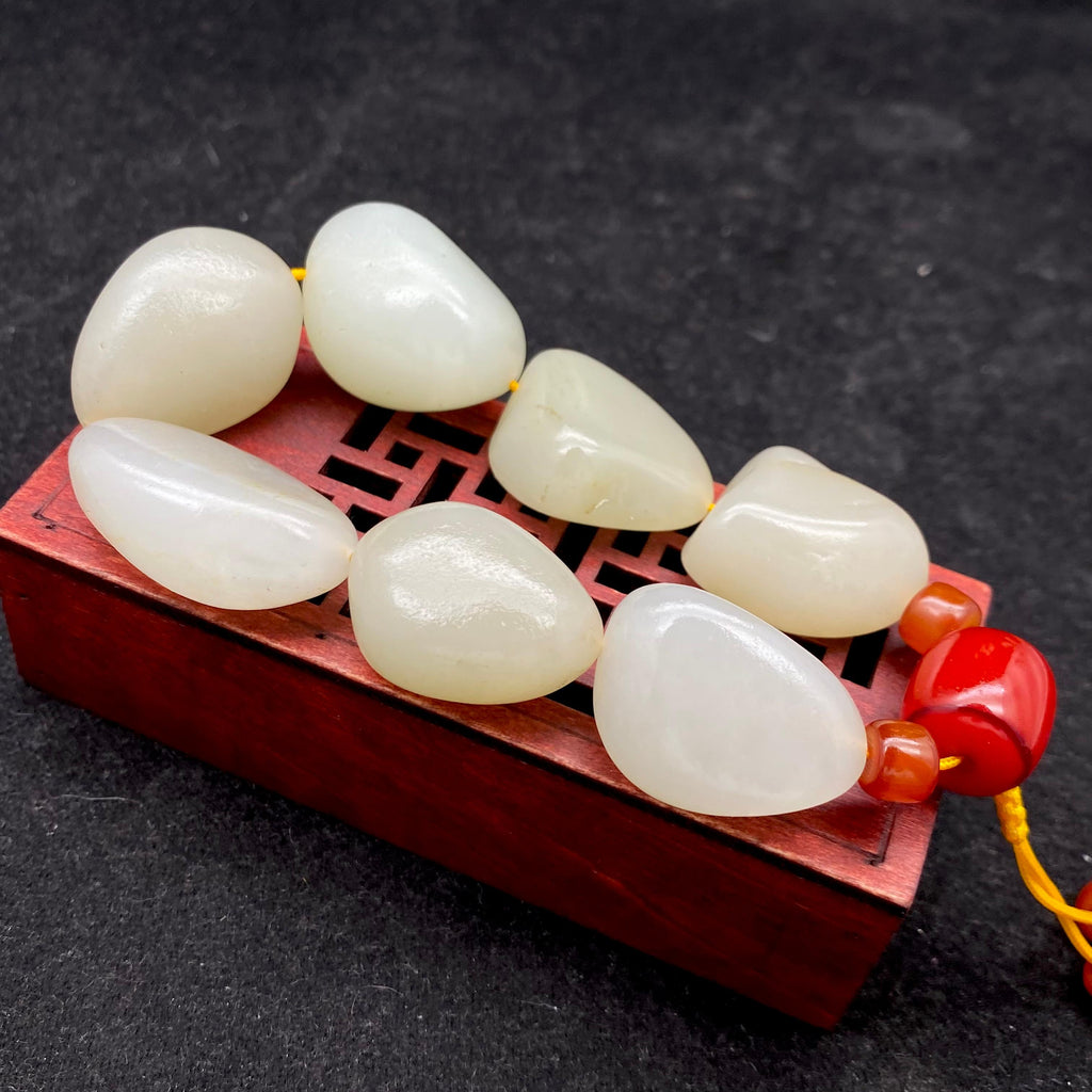 和田玉白玉【精品手串】（87.9g）