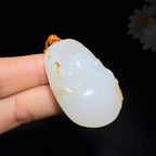 和田玉籽料收藏级挂件佛公（31.4g）