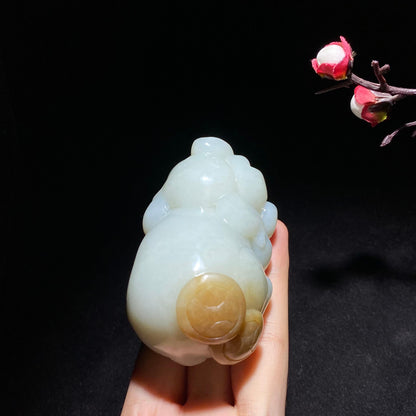 新疆且末糖白玉生肖猪手把件（258.9g）