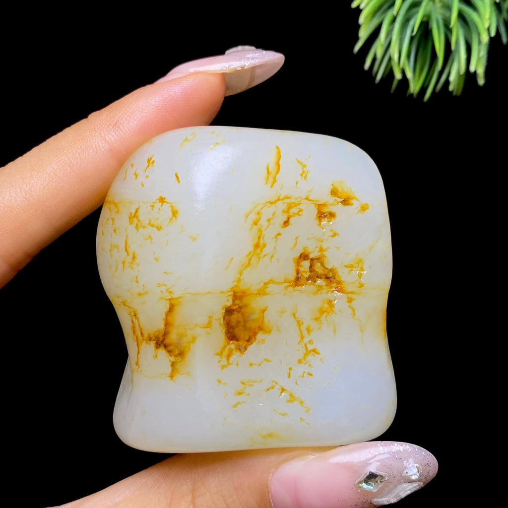 和田玉洒金皮白肉籽料挂件（71.3g）