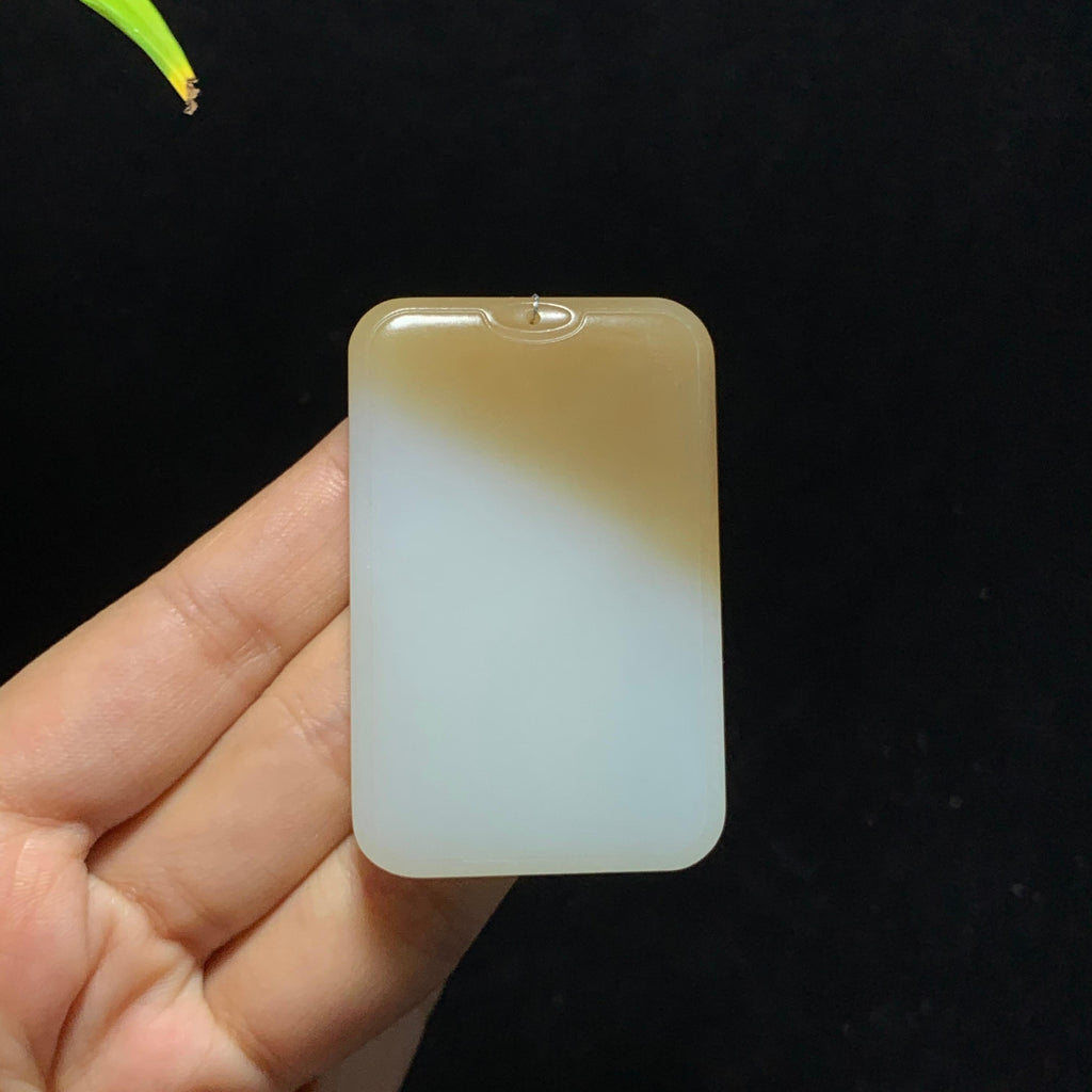 和田山料糖白玉无事牌挂件（60.0g）