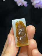 和田玉新疆且末料糖羊脂玉弥勒笑佛（16.8g）