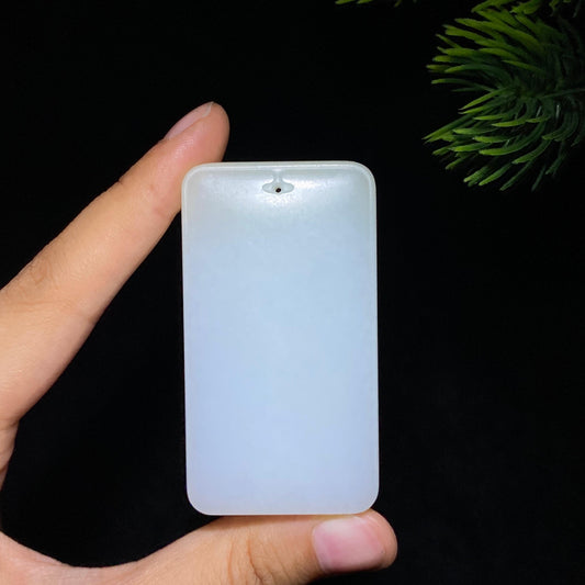 和田玉糖白玉无事牌（67.4g）