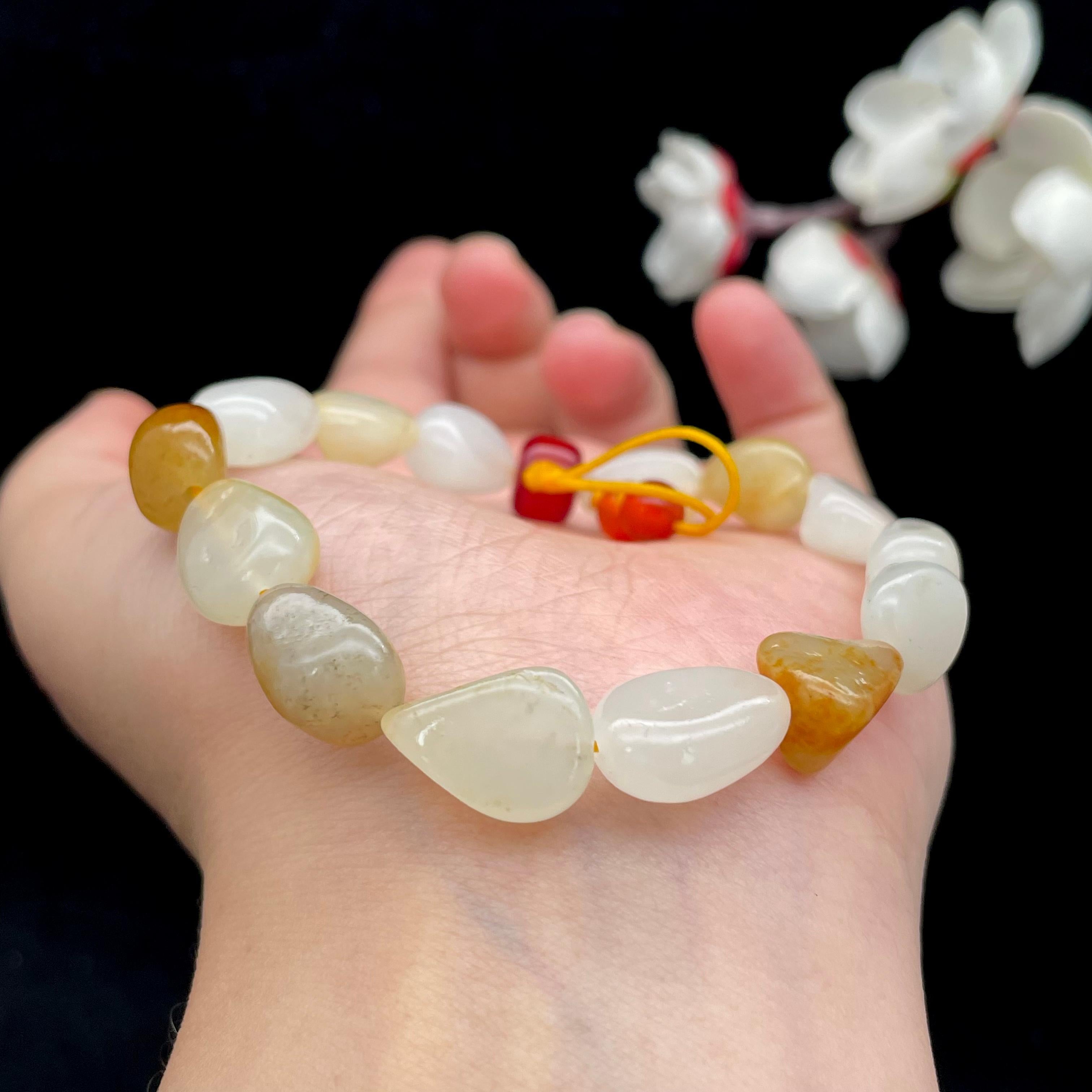 和田玉黄皮籽料【精品手串】（22.5g）