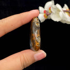 和田玉青花带黄皮籽料挂件（21.7g）
