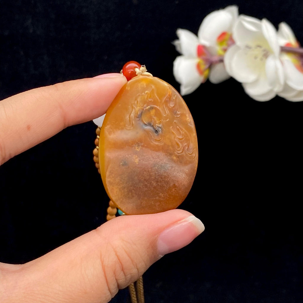 和田玉黄沁皮籽料【悟道】（20.4g）