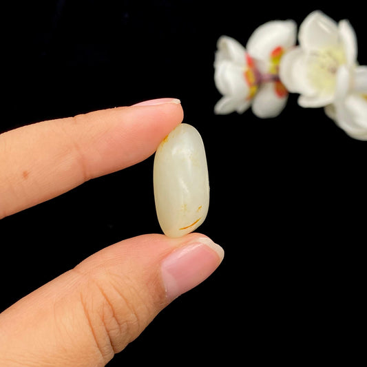 和田玉黄皮籽料戒面籽（6.5g）