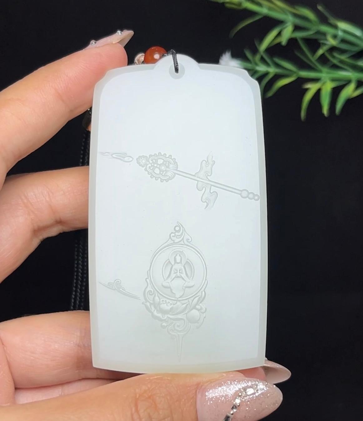 和田玉羊脂白玉大牌观音（109.5g）