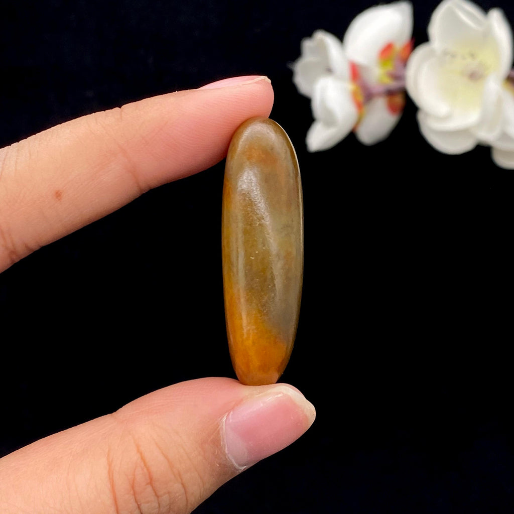 和田玉黄沁皮籽料挂件（27.5g）